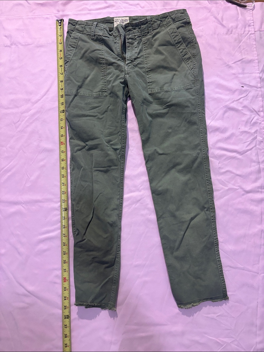 Nili Lotan Olive Utility Crop Pants